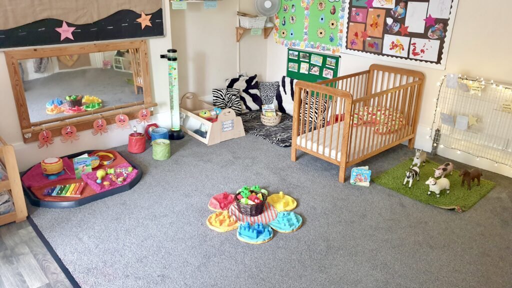 Safe and child-friendly baby room at Hunny Pot Nursery
